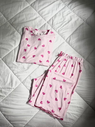 LARGO CORAZONES ROSA - MANGA LARGA -