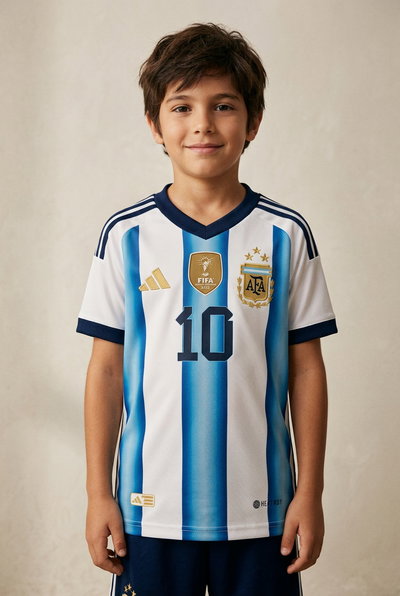 CAMISETA DE ARGENTINA KIDS - BORDADAS - 