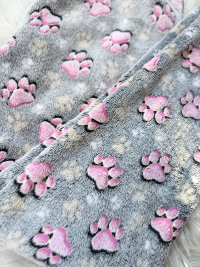 PANTALON POLAR SOFT LUMI HUELLITAS ROSAS - GRIS -