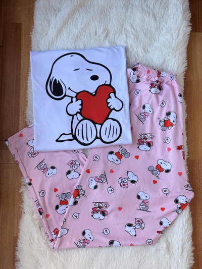 LARGO ANIMADO SNOOPY ROSA
