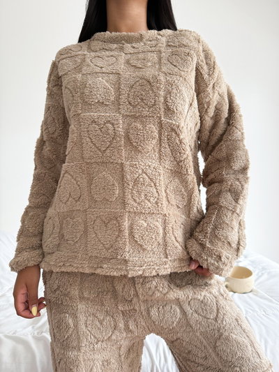 CONJUNTO CORAZON - BEIGE -