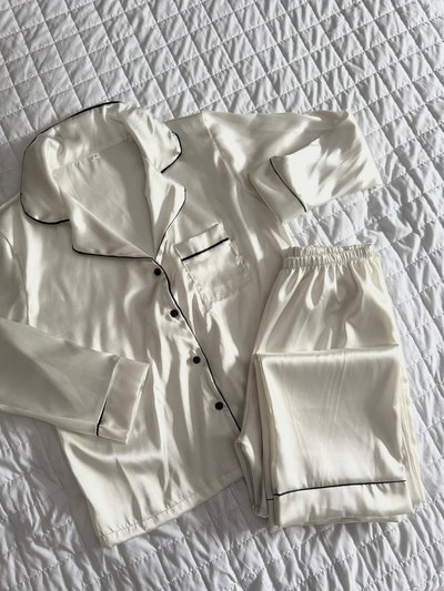 CAMISERO LARGO NATURAL - SATEN- 