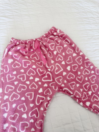 PANTALON POLAR SOFT ROSA CORAZONES