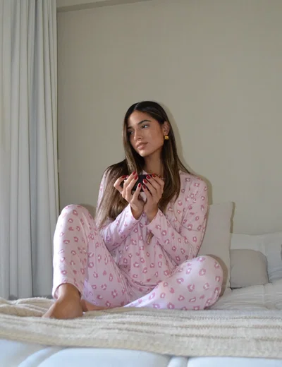 LARGO ANIMAL PRINT ROSA - MANGA LARGA -