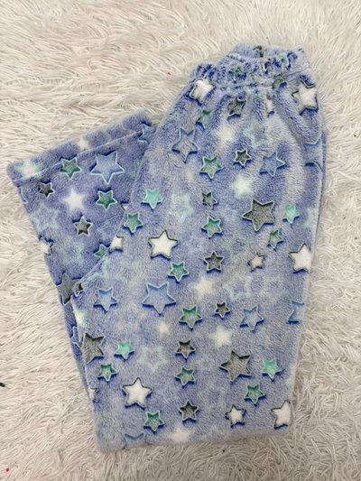 PANTALON POLAR SOFT LUMINOSO AZUL- ESRTELLAS - 