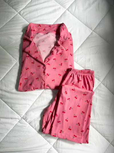 CAMISERO LARGO CHERRY CORAL  -MORLEY ESTAMPADO-