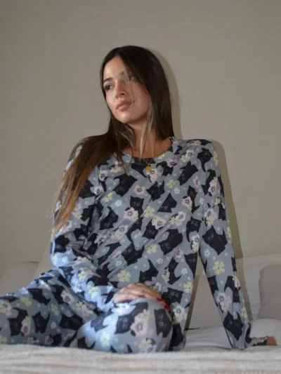 LARGO FLORES - MANGA LARGA -