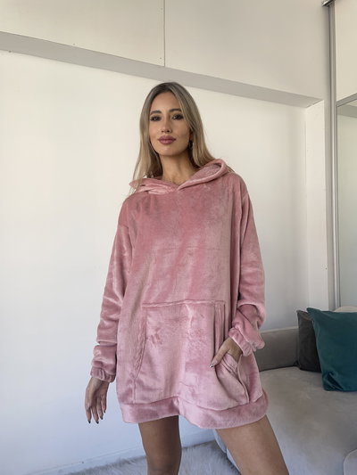 MAXI BUZO POLAR SOFT - ROSA VIEJO -