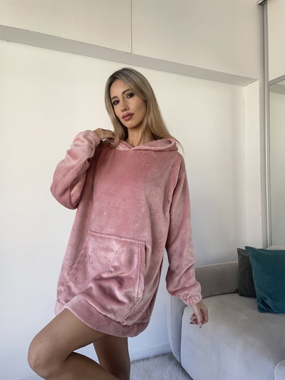 MAXI BUZO POLAR SOFT - ROSA VIEJO -