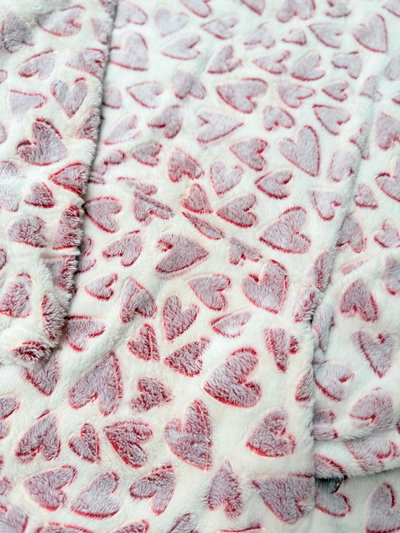 MAXI BUZO POLAR SOFT CORAZONES - BLANCO -