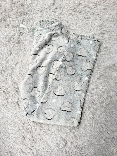PANTALON POLAR SOFT LUMI CORAZONES CARAS - GRIS-