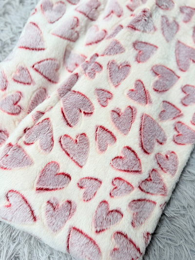 PANTALON POLAR SOFT LUMI CORAZONES - BLANCO -