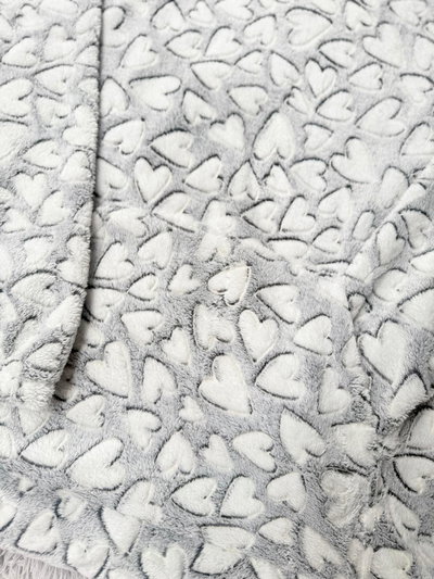 MAXI BUZO POLAR SOFT CORAZONES - GRIS -