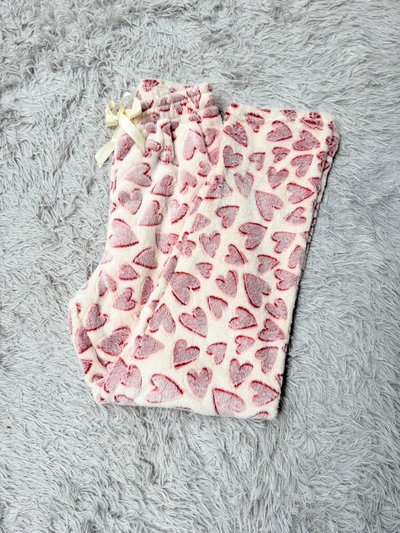 PANTALON POLAR SOFT LUMI CORAZONES - BLANCO -