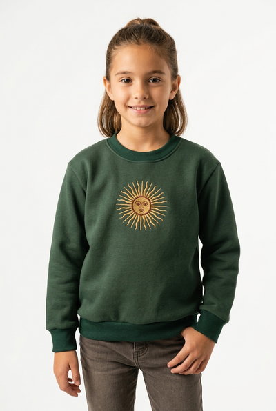 BUZO ARG FRIZADO KIDS VERDE LISO