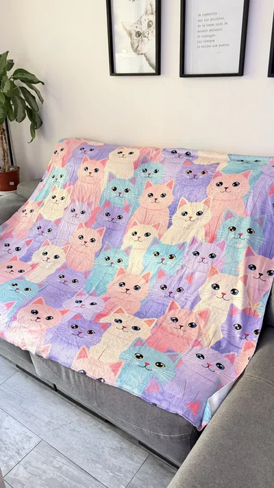 MANTA POLAR SOFT GATITOS