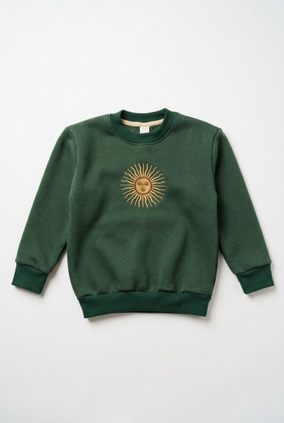 BUZO ARG FRIZADO KIDS VERDE LISO