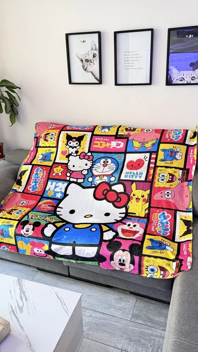 MANTA POLAR SOFT KITTY&PERSONAJES