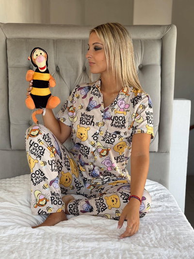 CAMISERO LARGO WINNIE POOH -MODAL SOFT-