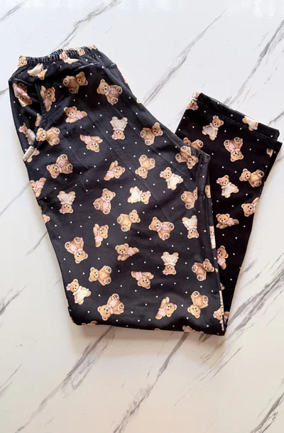 PANTALON PLUSH OSITO TEDDY - NEGRO -