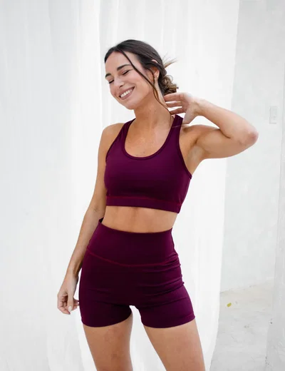 TOP GLOW  - BORDO - 