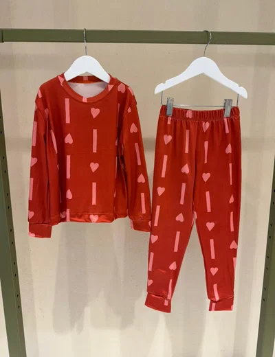 FULL PRINT LARGO ROJO CORAZONES - KIDS -