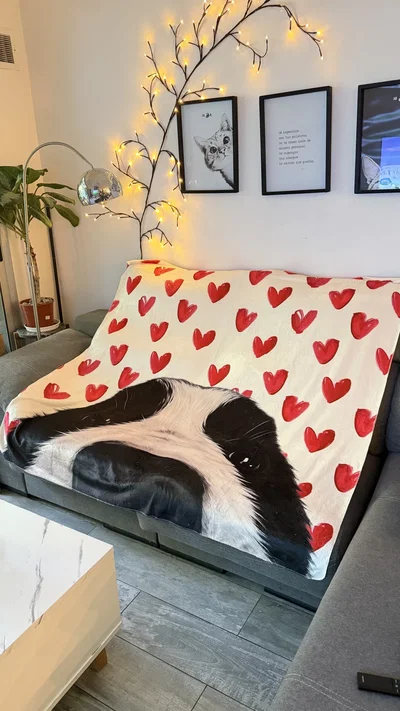 MANTA POLAR SOFT PERRITO CORAZON