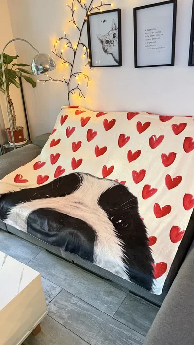 MANTA POLAR SOFT PERRITO CORAZON