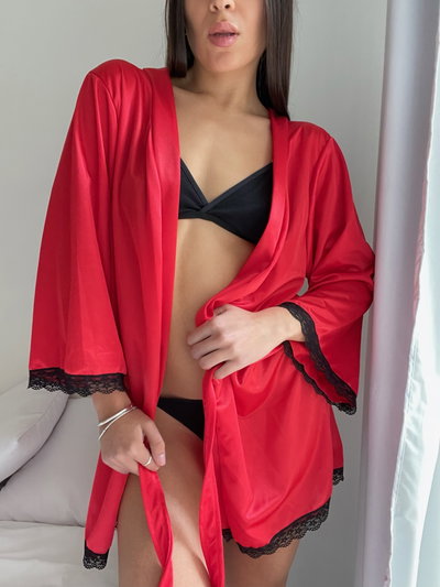 BATAS ACETATO - ROJO -