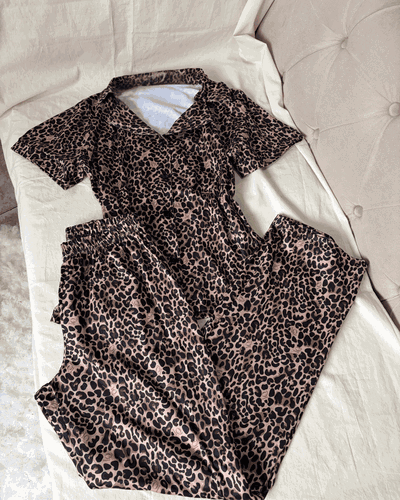 CAMISERO LARGO ANIMAL PRINT - MANGA CORTA -
