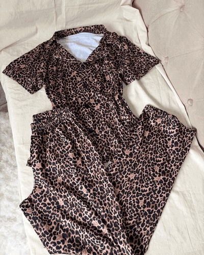 CAMISERO LARGO ANIMAL PRINT - MANGA CORTA -