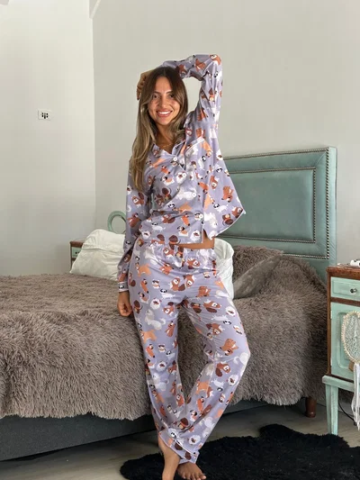 CAMISERO LARGO PERRITOS - MANGA LARGA -