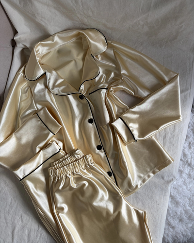 CAMISERO SATEN PREMIUM - CHAMPAGNE -