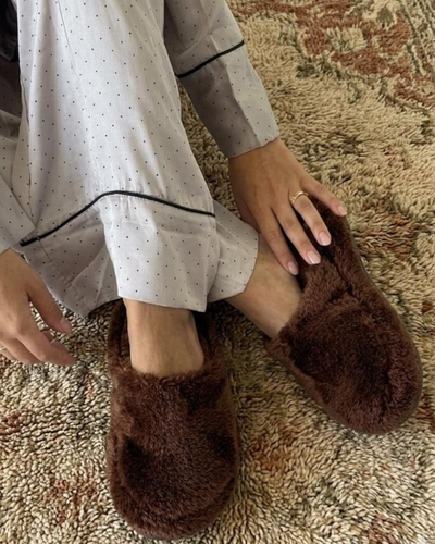 PREVENTA PANTUFLA GOLDEN - CHOCOLATE -
