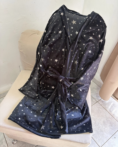 BATA PLUSH - NEGRO ESTRELLAS - 