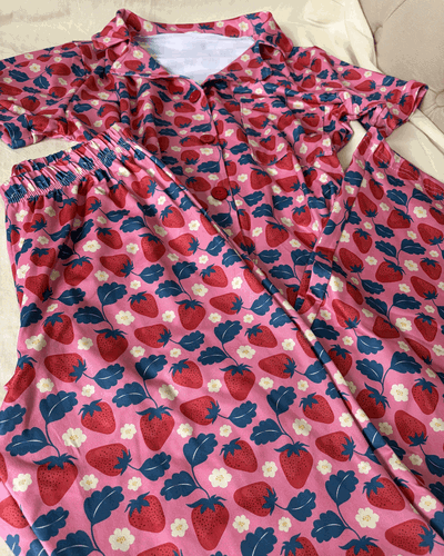 CAMISERO LARGO FRUTILLAS - MANGA CORTA -
