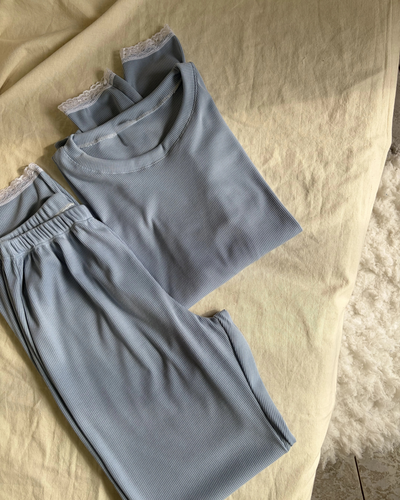 PIJAMA NUBE - CELESTE -