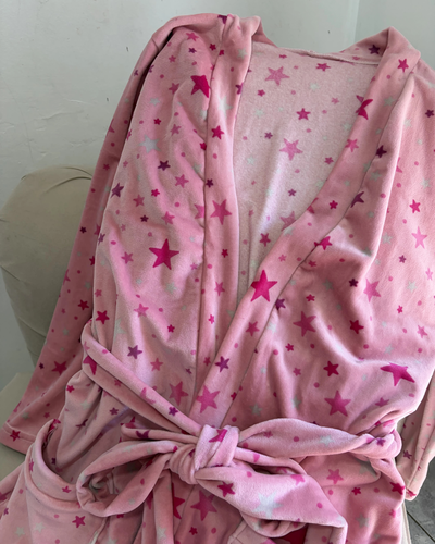 BATA PLUSH - ROSA ESTRELLAS - 