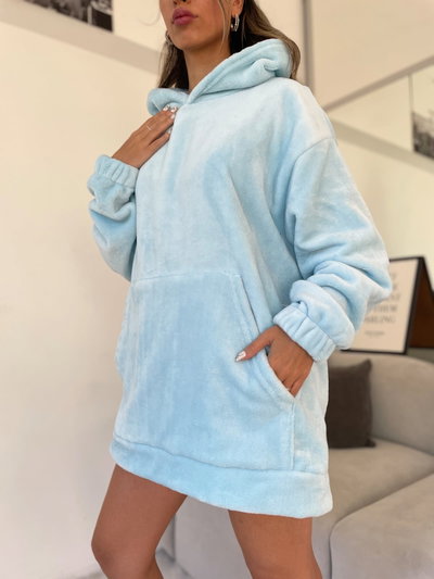 MAXI BUZO POLAR SOFT - CELESTE -