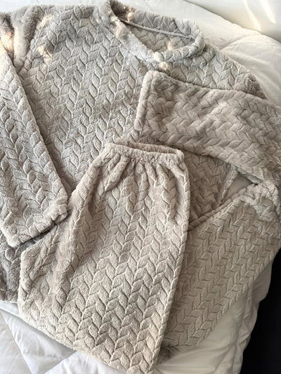 CONJUNTO POLAR SOFT TRENZADO NATURAL