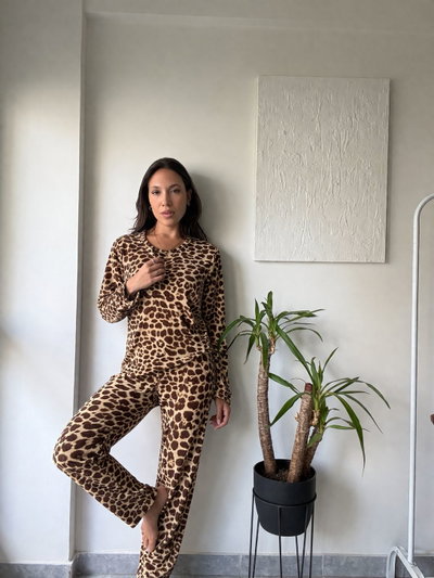 PIJAMA MORLEY ESTAMPADO - ANIMAL PRINT -