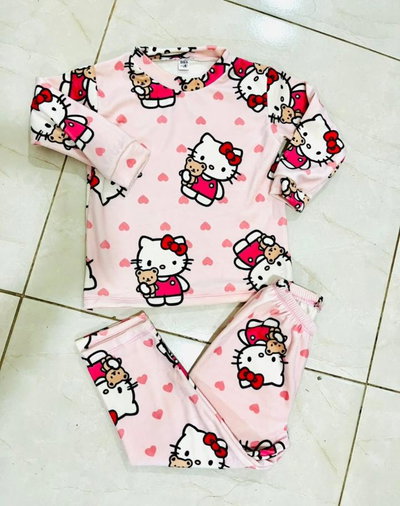 CONJUNTO PLUSH KITTY ROSA