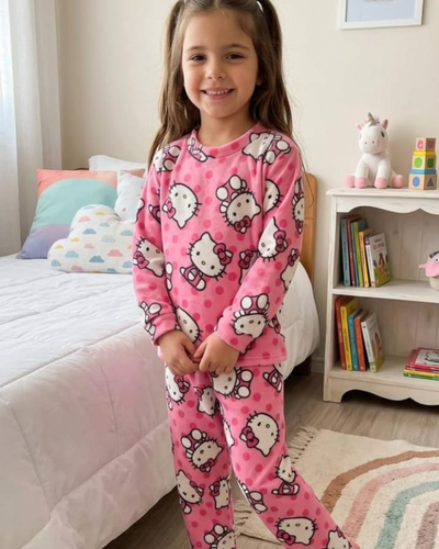 CONJUNTO PLUSH KITTY FUCSIA