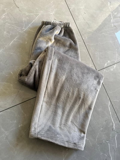 PANTALON BAGGY POLAR SOFT  - GRIS -
