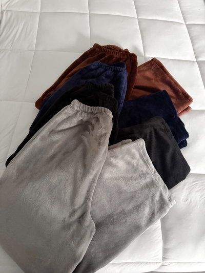PANTALON BAGGY POLAR SOFT  - CHOCOLATE -