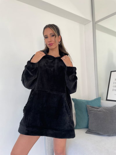 MAXI BUZO POLAR SOFT - NEGRO -