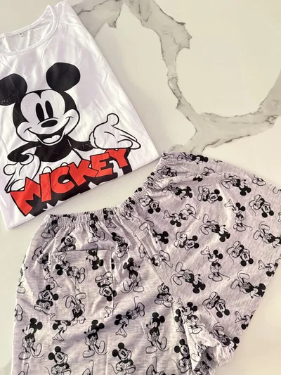 CORTO MICKEY - SHORT GRIS -