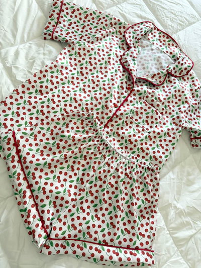CAMISERO CORTO CHERRY -SATEN-