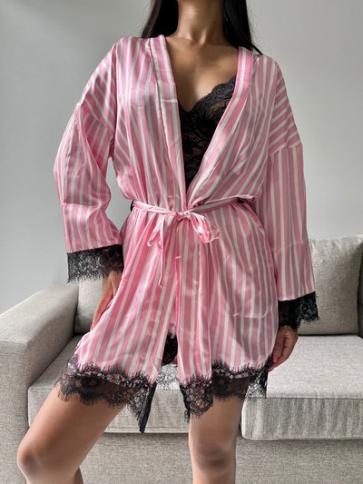 SET IMPORTADO 3 PIEZAS RAYAS - ROSA -