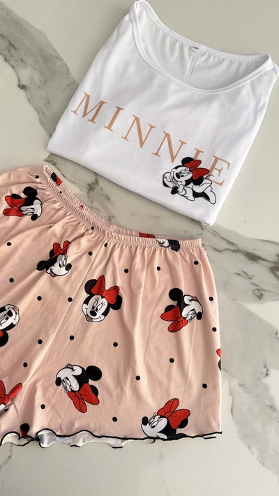 PIJAMA ANIMADO ROULETTE MINNIE BEIGE